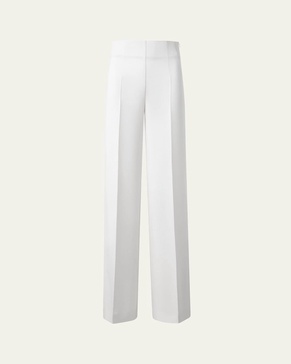 Fiyki Wide Leg Wool Double-Face Pants