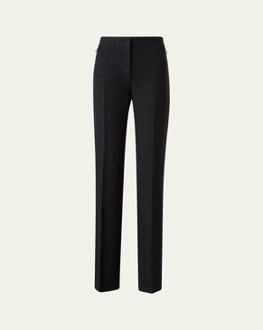 Carl Straight Leg Stonewashed Twisted Linen Wool Pants