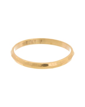 14K Italian Gold Hammered Ring