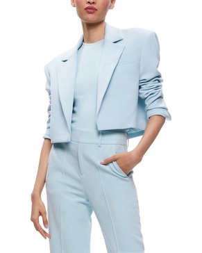 shan boxy oversized crop blazer