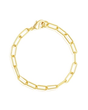 ADORNIA 14K Plated Paperclip Chain Anklet