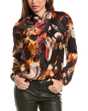 AllSaints Zola Mars Silk-Blend Top