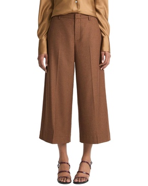 mid rise brushed flannel culotte