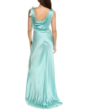 satin silk-blend gown