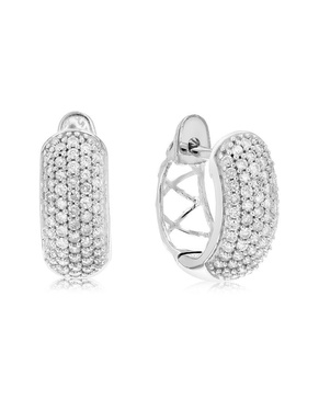 Silver 0.50 ct. tw. Diamond Hoops