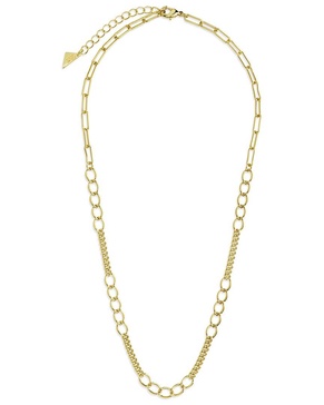 Sterling Forever 14K Plated Lucille Chain Necklace