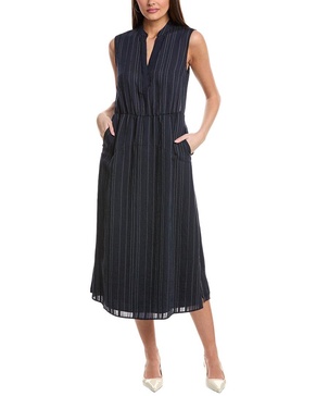 drapey stripe tiered maxi dress