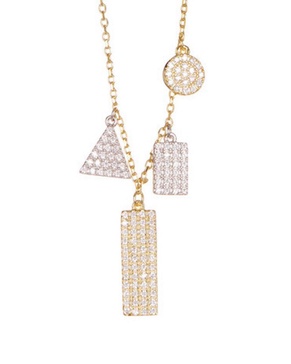 ADORNIA 14K Over Silver Crystal Necklace