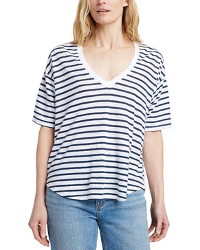 Faherty Linen V Neck T-Shirt