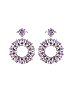 Eye Candy LA Crystal Loop Drop Earrings
