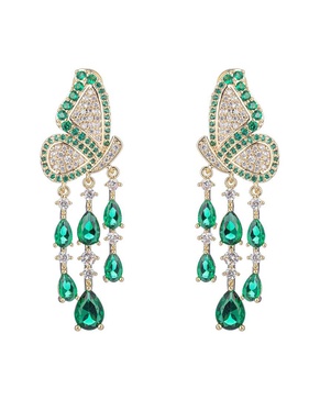Eye Candy LA Monarch CZ Dangle Earrings