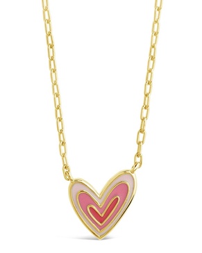 Sterling Forever 14K Plated Amanda Heart Pendant Necklace
