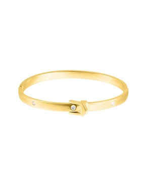 ADORNIA 14K Plated Belt Bangle Bracelet