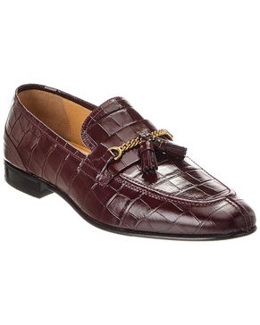 Bally Saily Croc-Embossed Leather Loafer