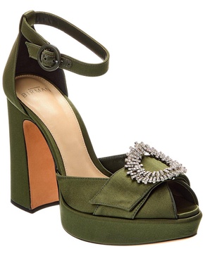 madelina curve 120 satin platform pump