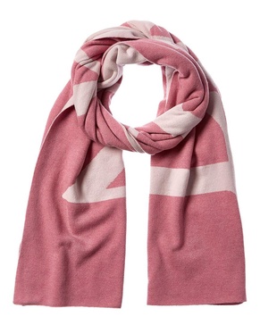 logo wool & cashmere-blend scarf