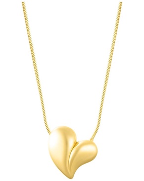 ADORNIA 18K Plated Tarnish Resistant Oversized Puffy Necklace