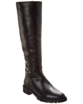 Stuart Weitzman Cozy City Zip Leather To-The-Knee Boot