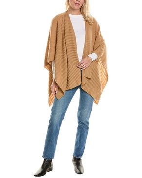 traveling rib cashmere cape