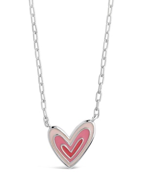 Sterling Forever Rhodium Plated Amanda Heart Pendant Necklace