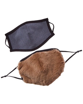 Adrienne Landau 2pc Face Warmer & Cloth Face Mask Set