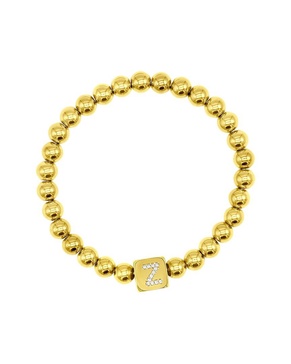 ADORNIA 14K Plated Initial Bracelet