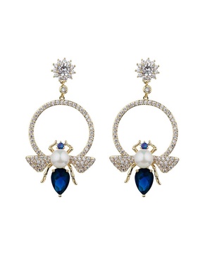 Eye Candy LA CZ Queen Bee Statement Earrings
