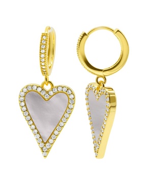 ADORNIA 14K Plated Pearl Dangle Earrings