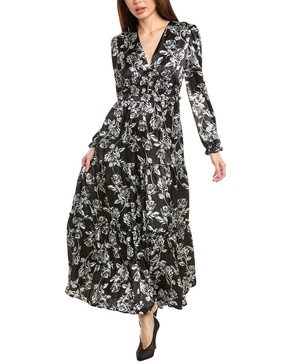 Gracia Satin Tiered Maxi Dress