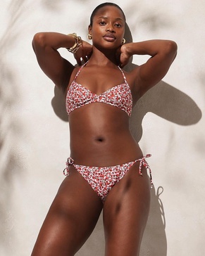 String hipster bikini bottom in Liberty® Eliza's Red fabric