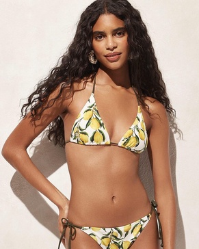 Perfect string bikini top in limoncello
