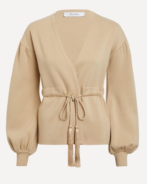 Tiberio Drawstring Wool Cardigan