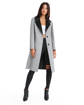 Women's Lexington Two Tone Wool Blend Coat