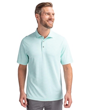 Big & Tall Virtue Eco Pique Botanical Print Recycled Polo Shirt