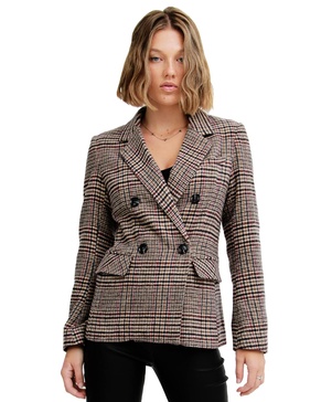 Piccadilly Wool Blend Plaid Blazer