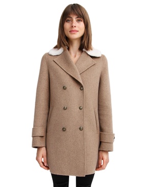Liberty Sherpa Collar Wool Blend Coat