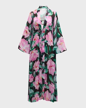Winter Floral Betty Maxi Dress Coverup