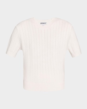Crewneck Herringbone Striped Top
