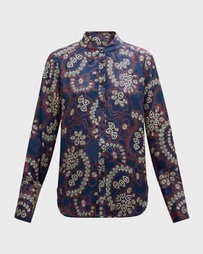 Aiden Abstract-Print Viscose top