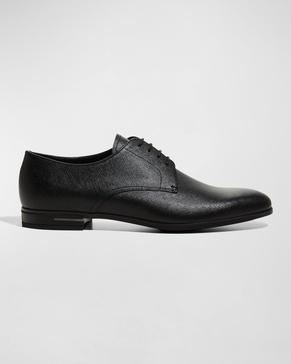 Men's Saffiano Leather Lace-Ups