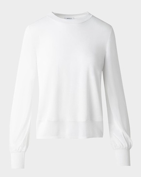 Semi Sheer Knit Crewneck Sweater