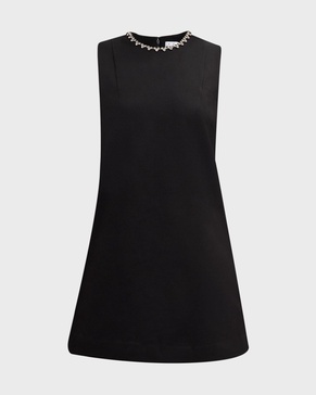 Crystal Heart Backless Mini Dress