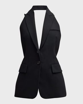 Alexa Single-Breasted Halter Vest