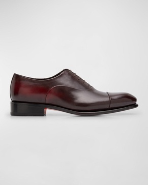 Men's Isaac Cap-Toe Leather Oxford Shoes