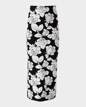 Flower Midi Pencil Skirt