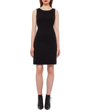 Wool Crepe Double-Hem Dress