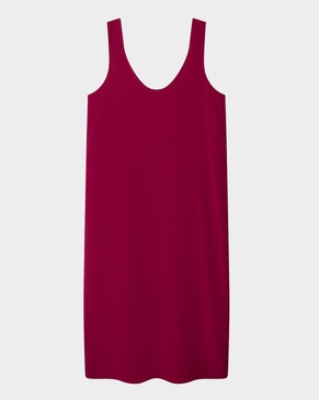 Scoop-Neck Silk Midi Tank Dress