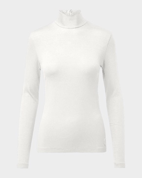 Turtleneck Long-Sleeve Modal-Stretch Top