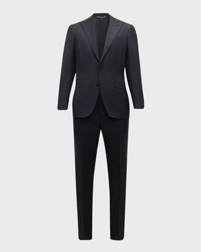 Men's Super 130s Wool Micro-Check Suit