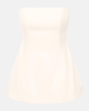 Silvia Strapless Peplum Top